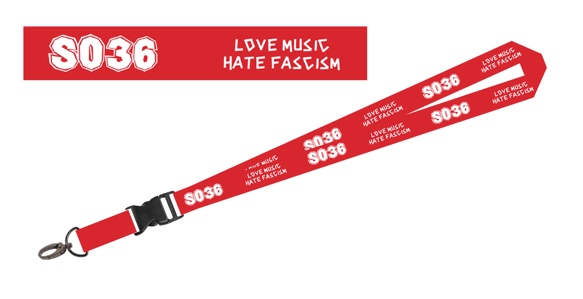  Schlüsselband - rot, SO36 - Love Music Hate Fascism 