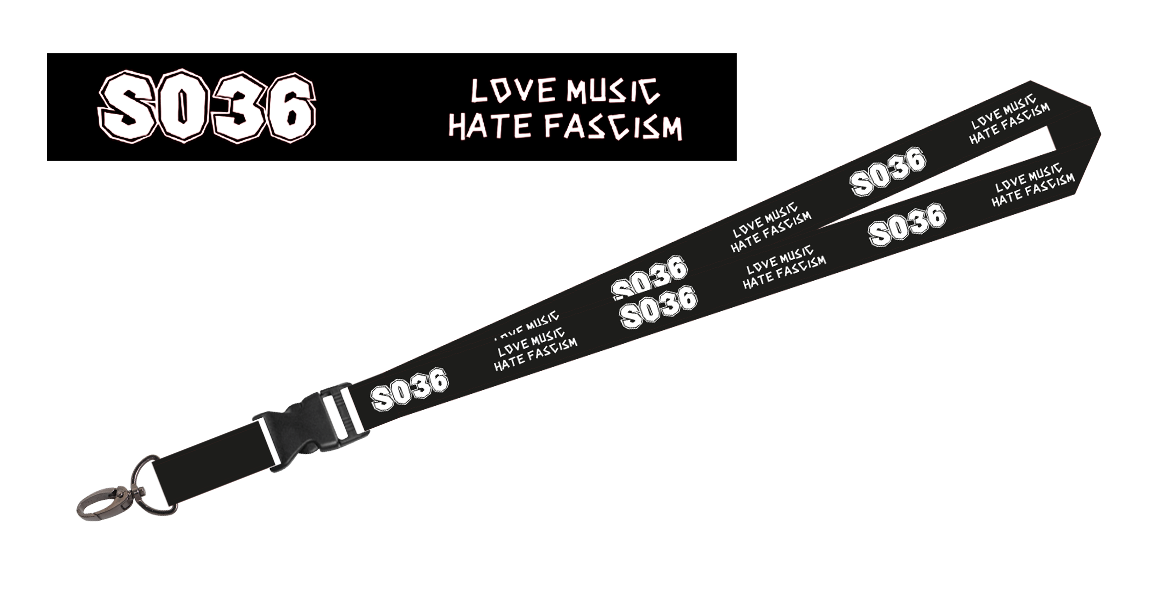 Schlüsselband - schwarz, SO36 - Love Music Hate Fascism