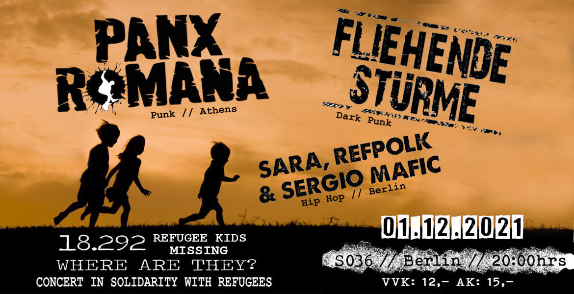 Tickets PANX ROMANA / FLIEHENDE STÜRME / SARA FEAT. REFPOLK, In Solidarität mit Geflüchteten in Berlin