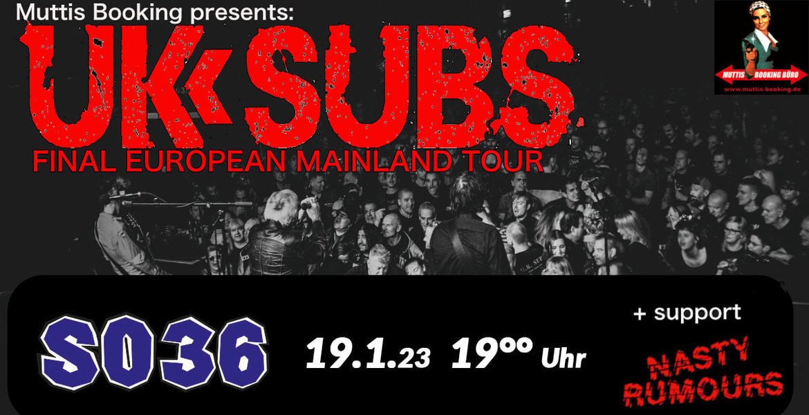 Tickets UK SUBS, + Support: Nasty Rumours in Berlin