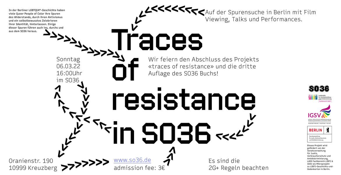 Tickets TRACES OF RESISTANCE IN SO36, Wir feiern den Abschluss des Projekts