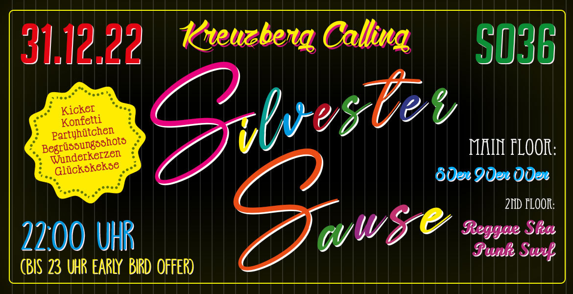 Tickets KREUZBERG CALLING - SILVESTER SAUSE,  in Berlin