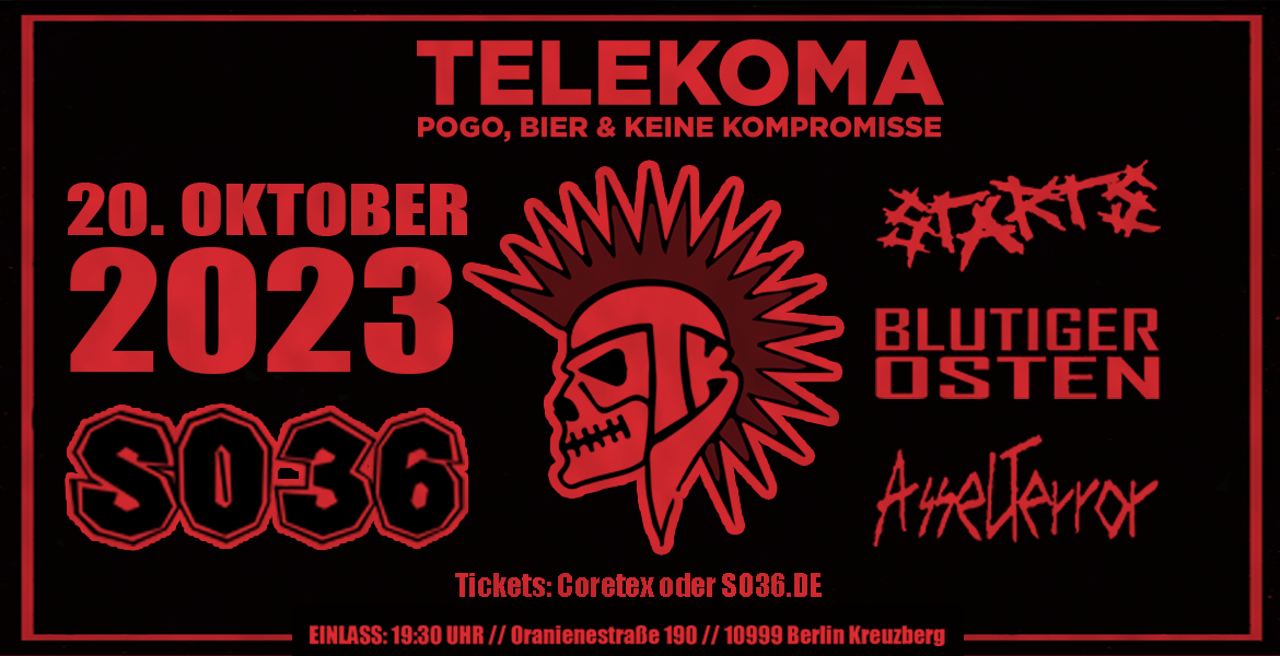 Tickets TELEKOMA, Pogo, Bier & keine Kompromisse in Berlin