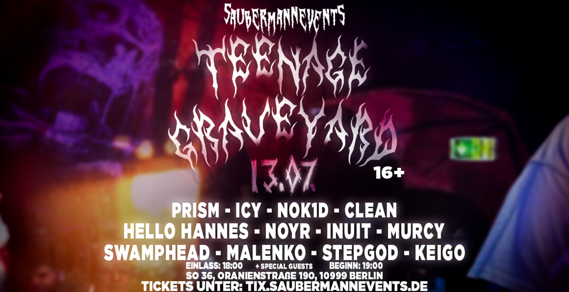 Tickets TEENAGE GRAVEYARD, Hyperpop-Event - Einlass ab 16 Jahren in Berlin