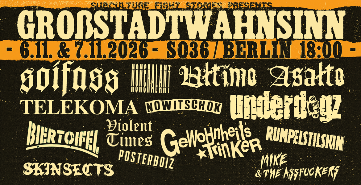 Tickets GROSSSTADTWAHNSINN 2026 - FESTIVALTICKET, + Warm Up im Franken in Berlin